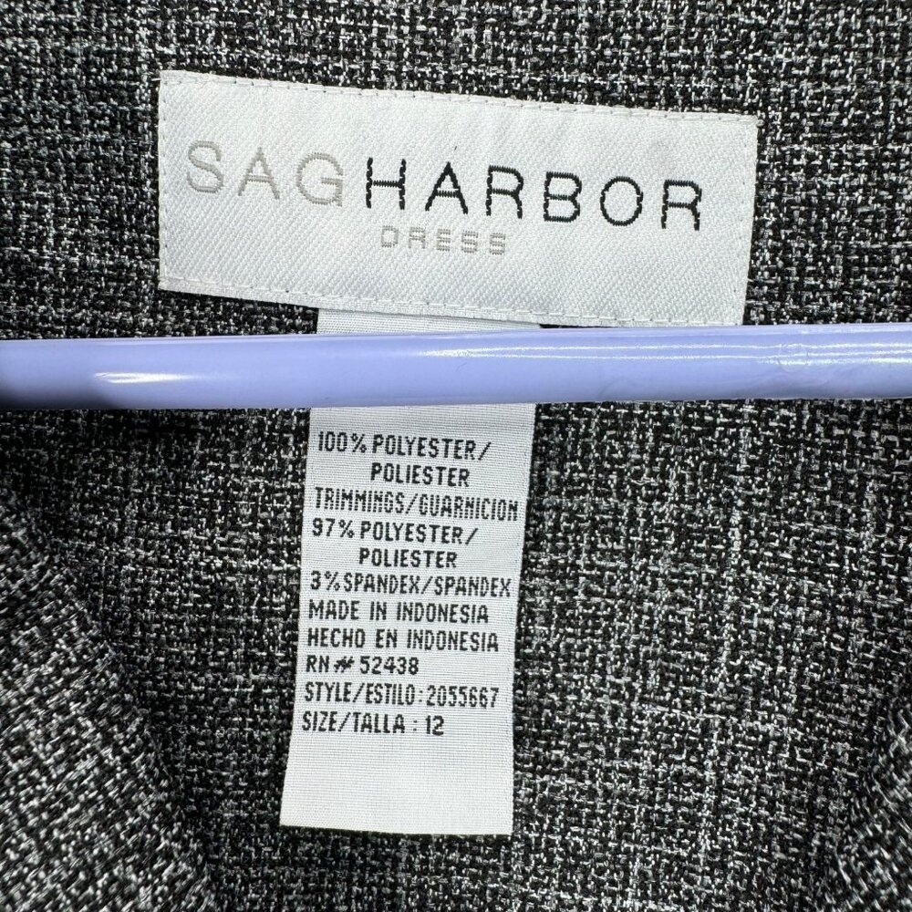 Sag Harbor Dress Gray Blazer Jacket Size 12 Womens Professional Wear - Picture 3 of 7
